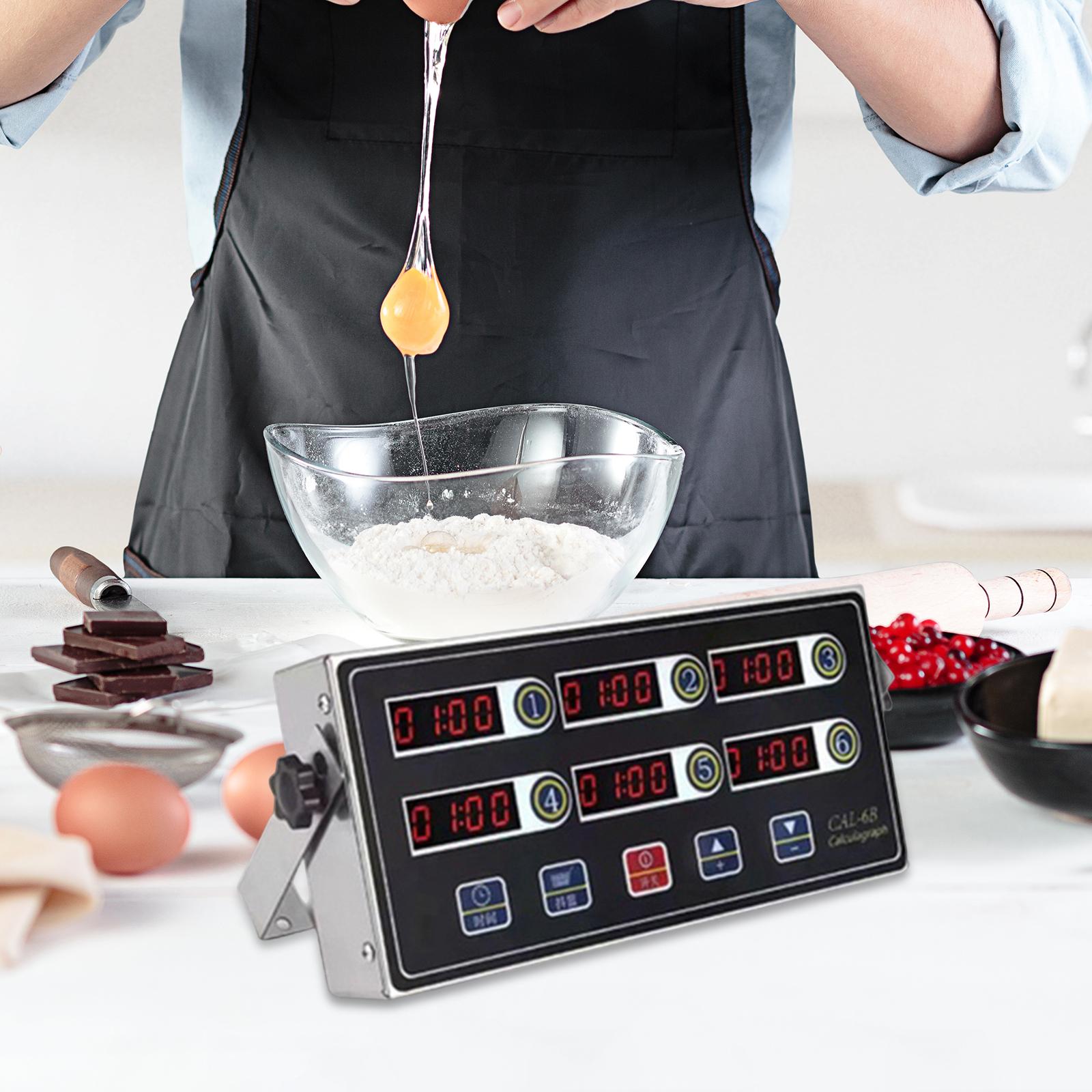 Kitchen Set Bakery - مؤقت مطبخ متعدد القنوات بتقنية LED