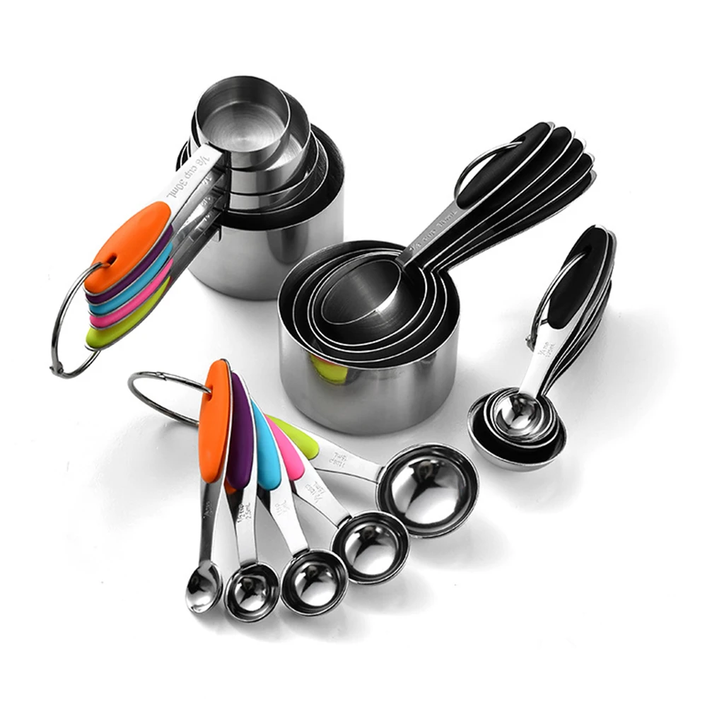 Kitchen Baking Kit - 5/10 قطعة الفولاذ المقاوم للصدأ قياس