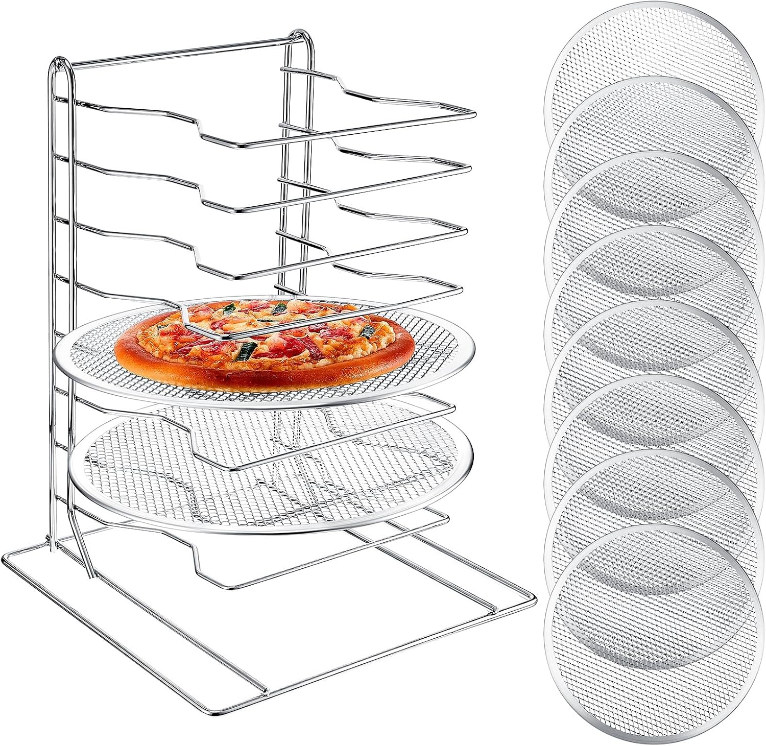 Kitchen Baking Kit - رف بيتزا بـ 8 طبقات مع