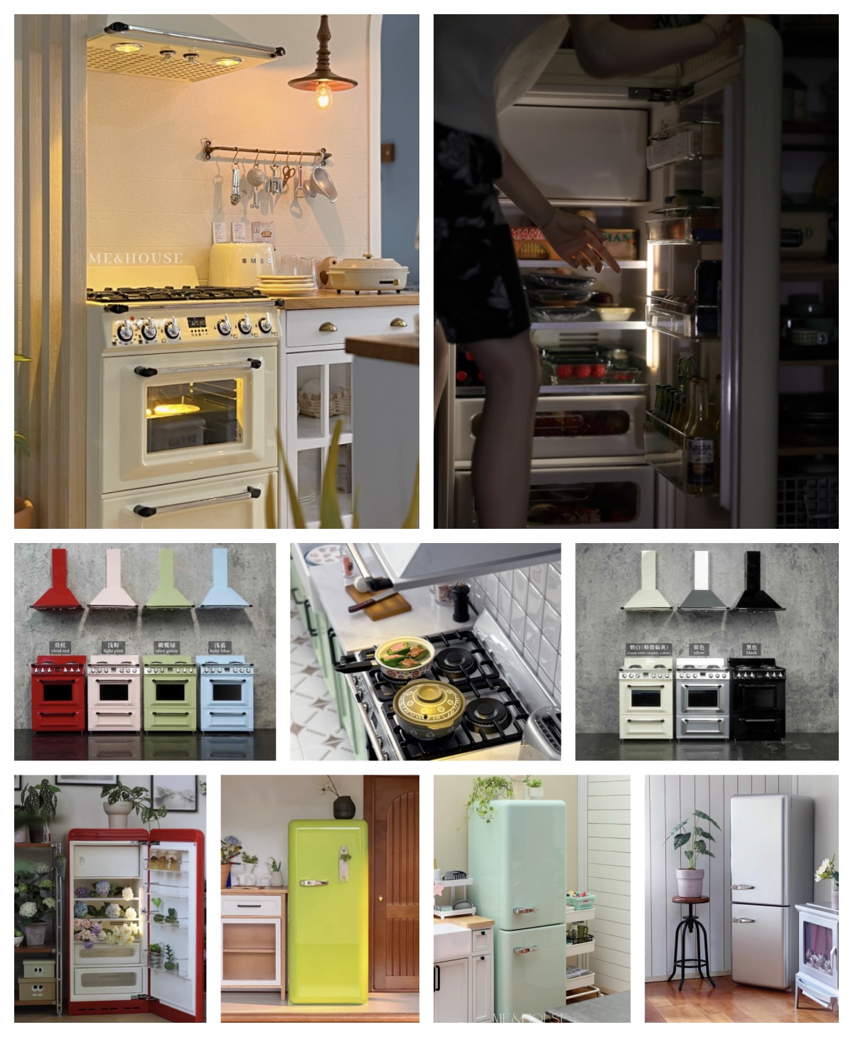 Kitchen Queen - 1/6 أثاث المطبخ المصغر الحديث Blythe/BJD
