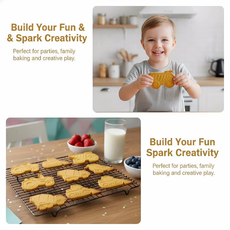 Kitchen Kids Baking Set - مجموعة قوالب بسكويت ثلاثية الأبعاد للسيارات