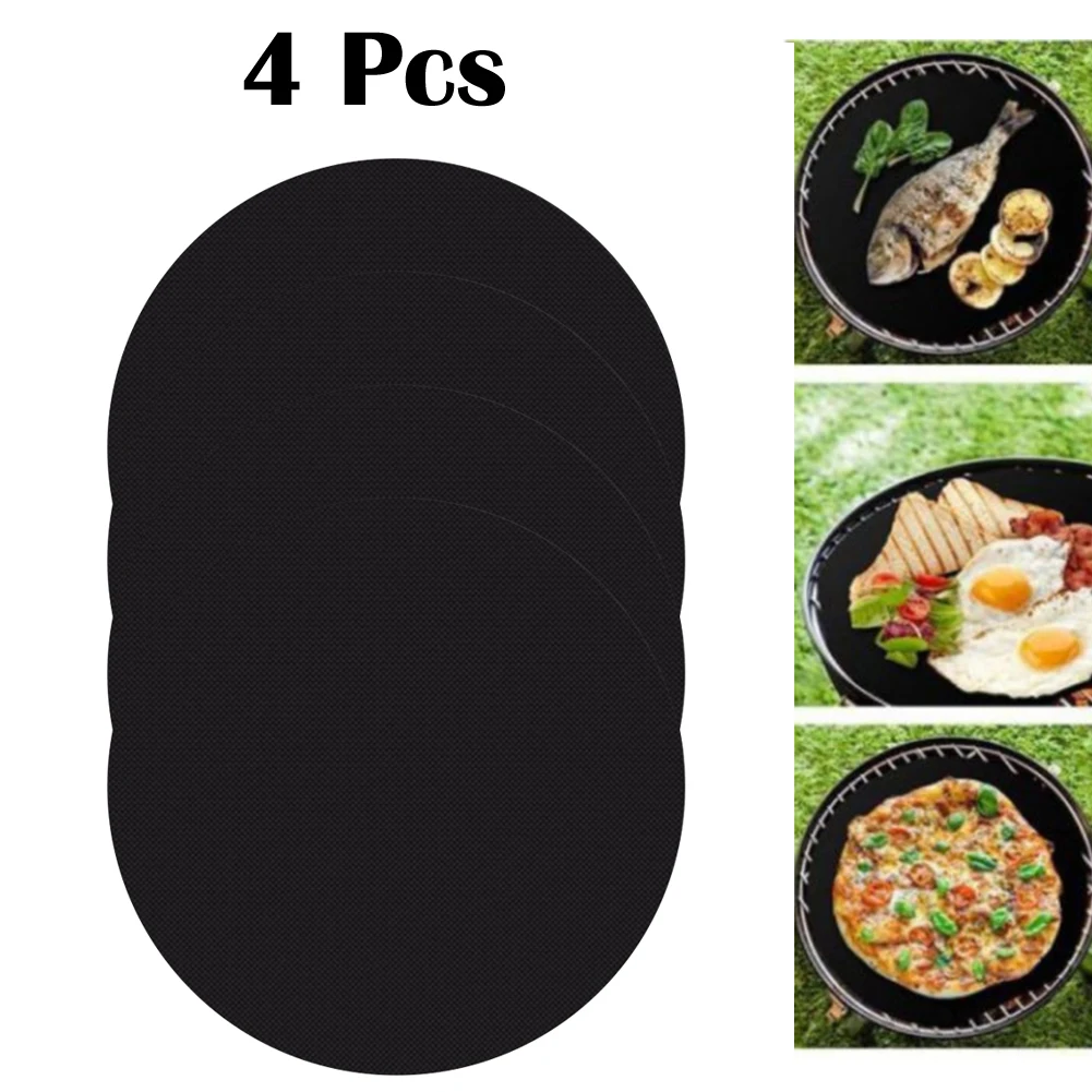 Super Kitchen Baking Mat - مجموعة من 4 حصائر شواء مستديرة