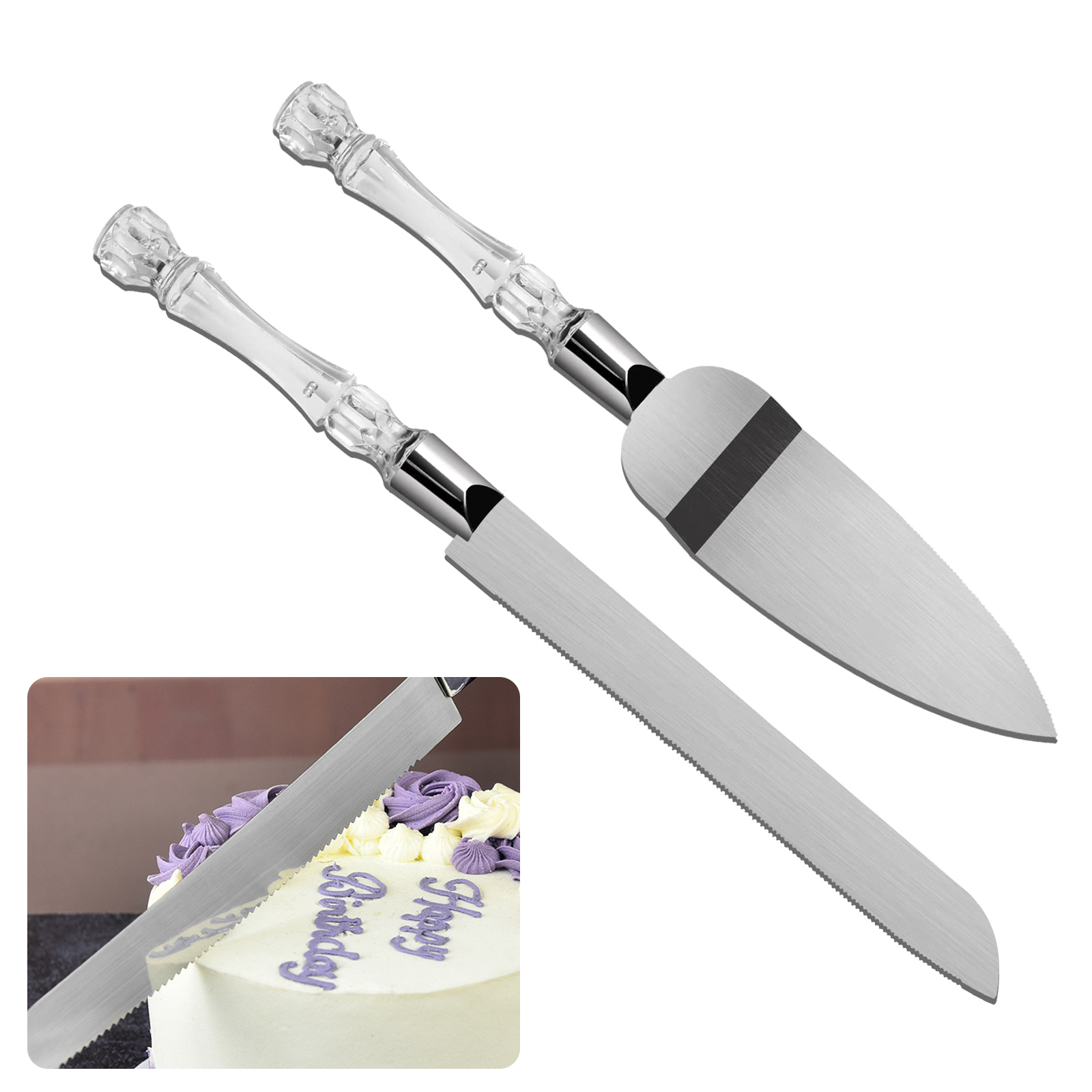 سكين الكعك والخادم مجموعة الكر - مراجعة Offset Spatula Set وسعره
