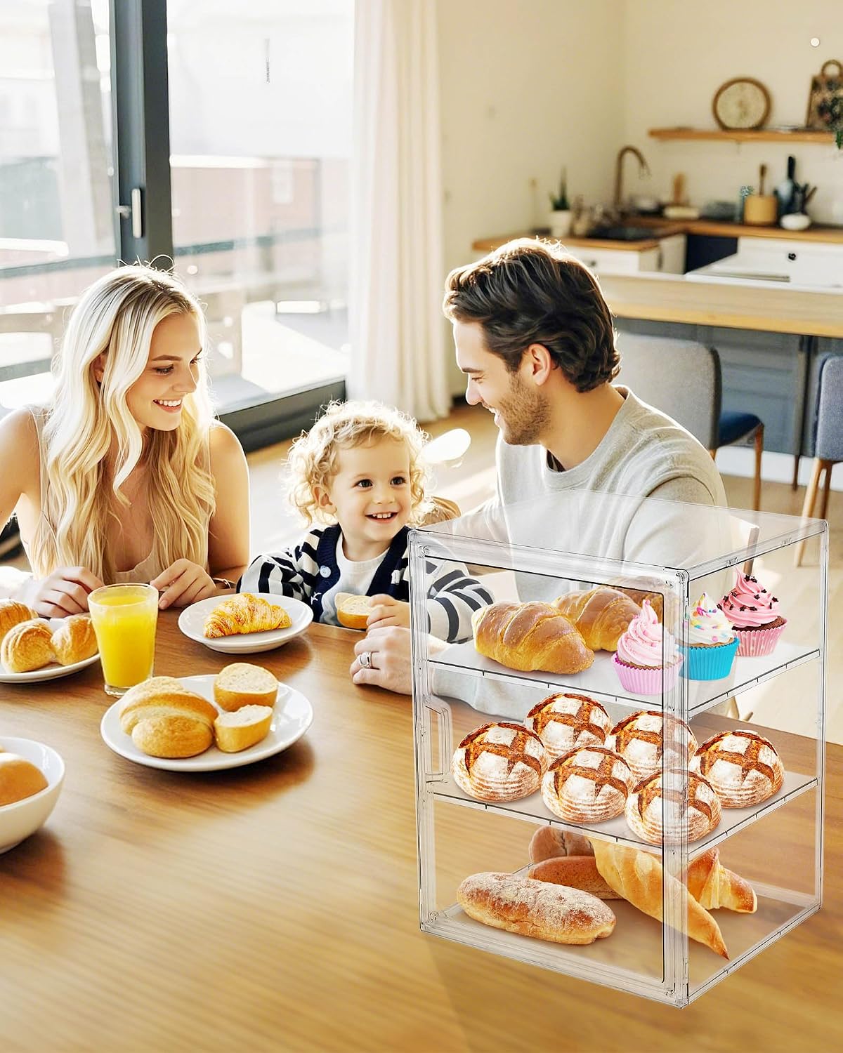 صندوق عرض المعجنات، صندوق خبز  - مراجعة Kitchen Baking Containers وسعره