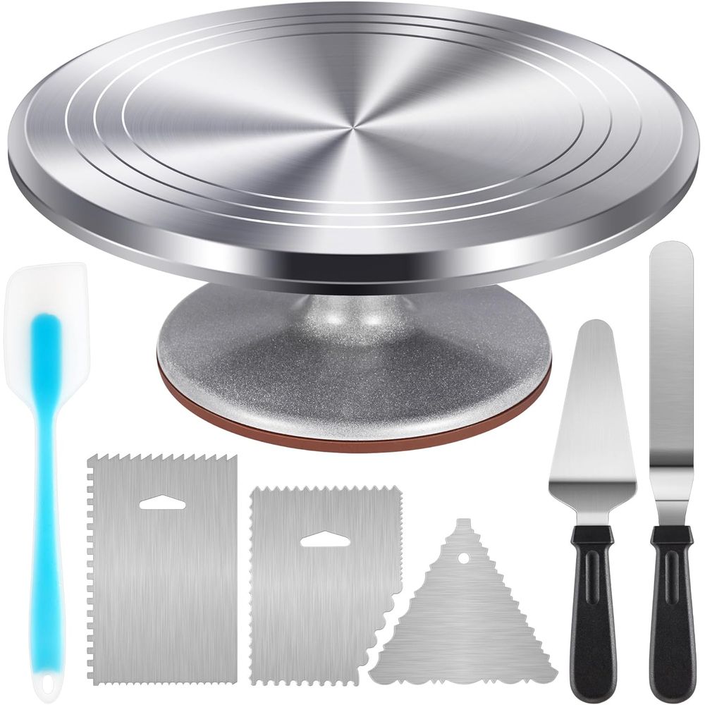 طقم قاعدة كيك دوارة، قاعدة دوا - مراجعة Offset Spatula Set وسعره