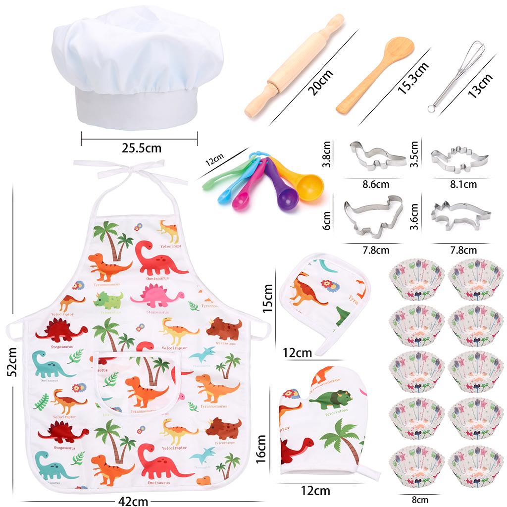 طقم زي طاهي للأطفال 25 قطعة لل - مراجعة Kitchen Kids Baking Set وسعره