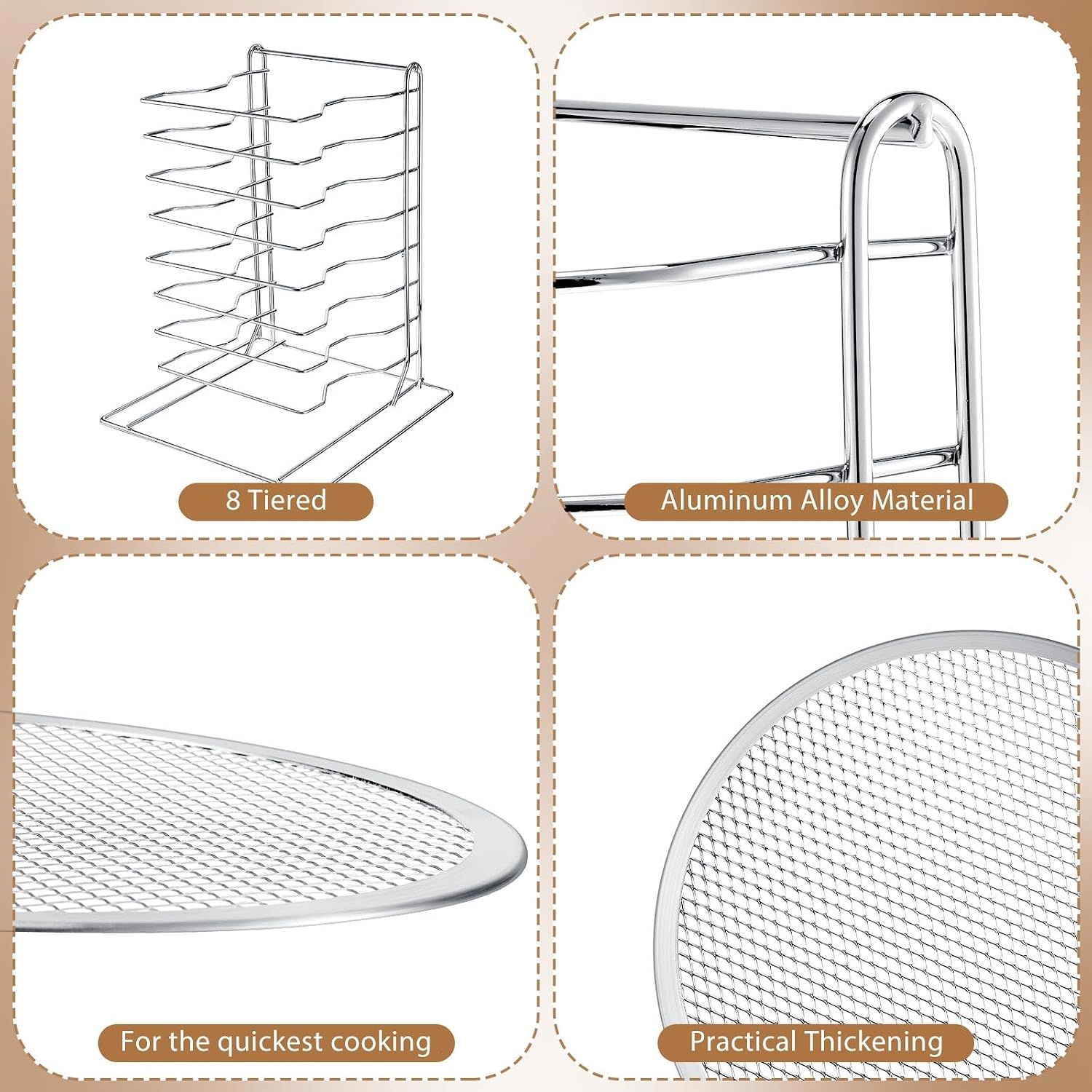 رف بيتزا بـ 8 طبقات مع 8 صواني - مراجعة Kitchen Baking Kit وسعره