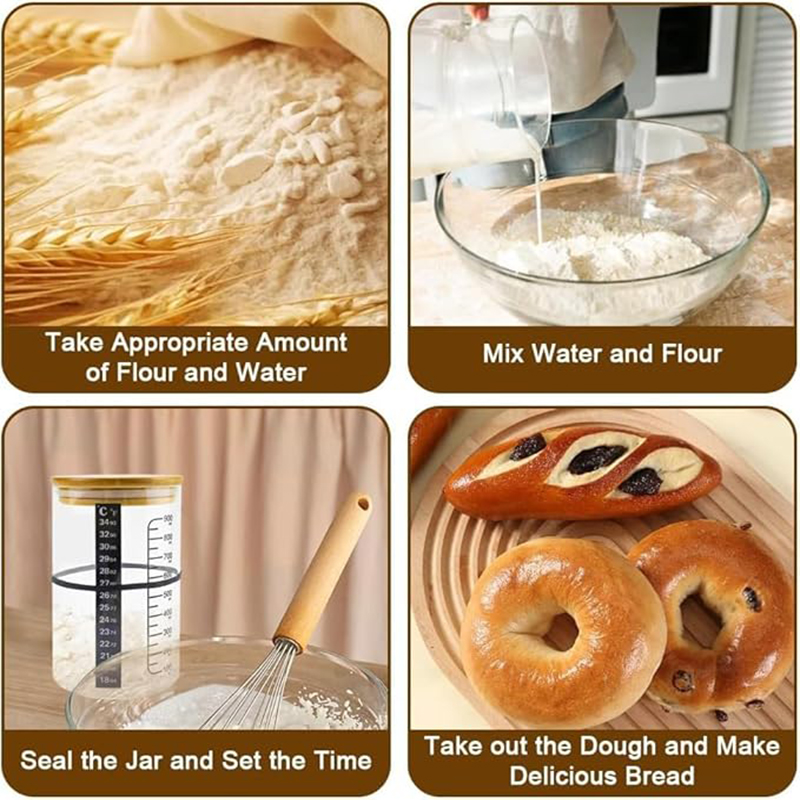 مجموعة أدوات جرة بداية العجين  - مراجعة Kitchen Baking Containers وسعره
