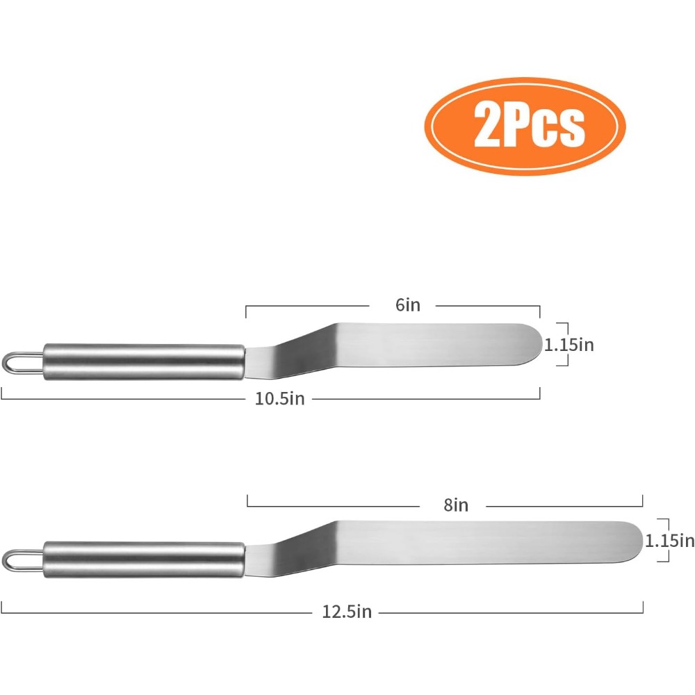 طقم ملعقتين من الفولاذ المقاوم - مراجعة Offset Spatula Set وسعره
