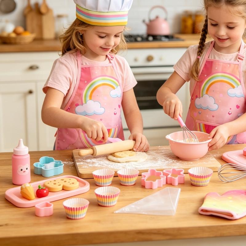 مجموعة مريلة خبز للأطفال مع قف - مراجعة Kitchen Kids Baking Set وسعره