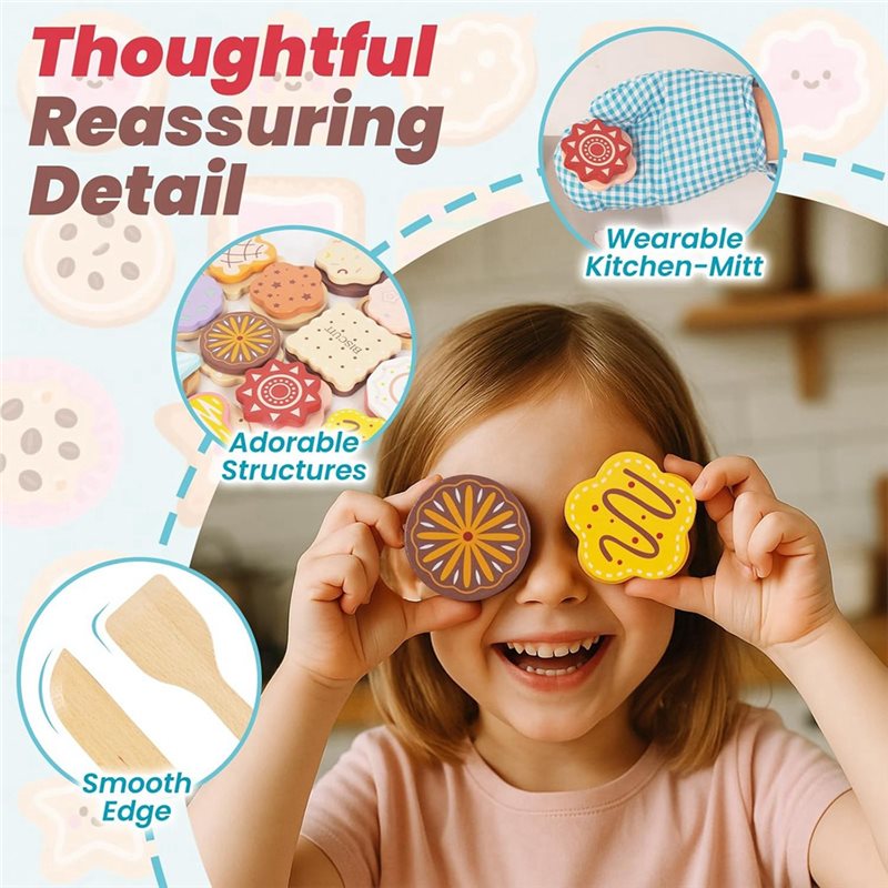 WOWFU-مجموعة ألعاب طعام خشبية  - مراجعة Kitchen Kids Baking Set وسعره