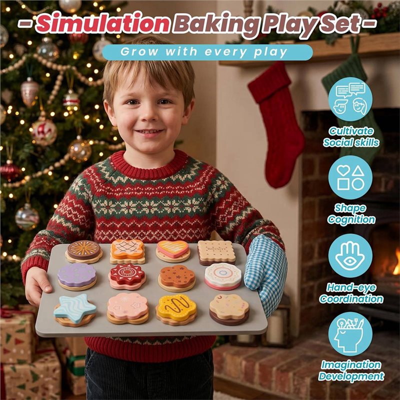 WOWFU-مجموعة ألعاب طعام خشبية  - مراجعة Kitchen Kids Baking Set وسعره
