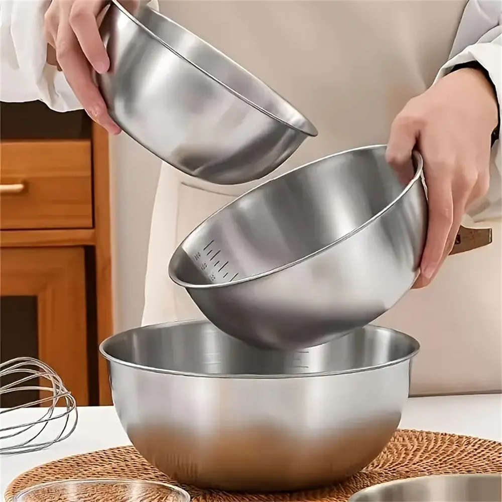 طقم أوعية ستانلس ستيل 1-3 قطع  - مراجعة Kitchen Baking Scale وسعره