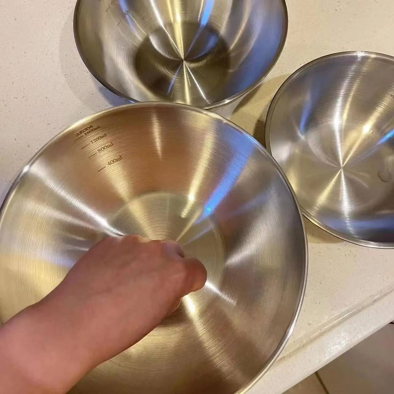 طقم أوعية ستانلس ستيل 1-3 قطع  - مراجعة Kitchen Baking Scale وسعره