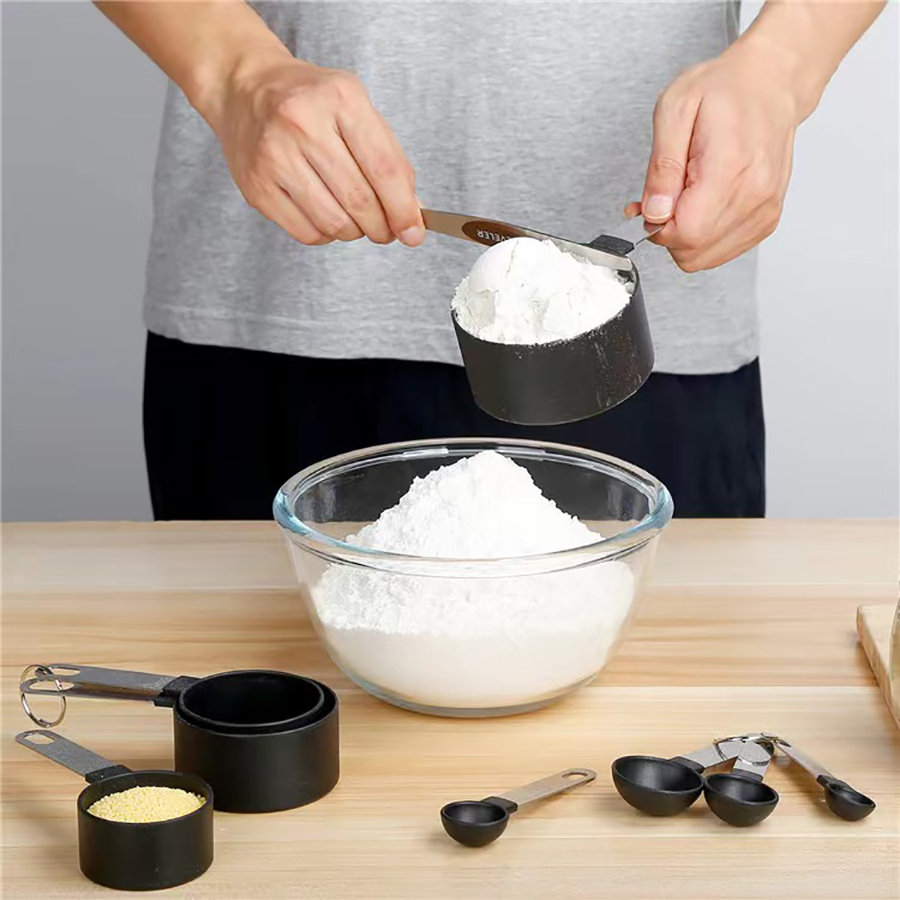 4 قطعة/8 قطعة كوب قياس بلاستيك - مراجعة Kitchen Baking Kit وسعره