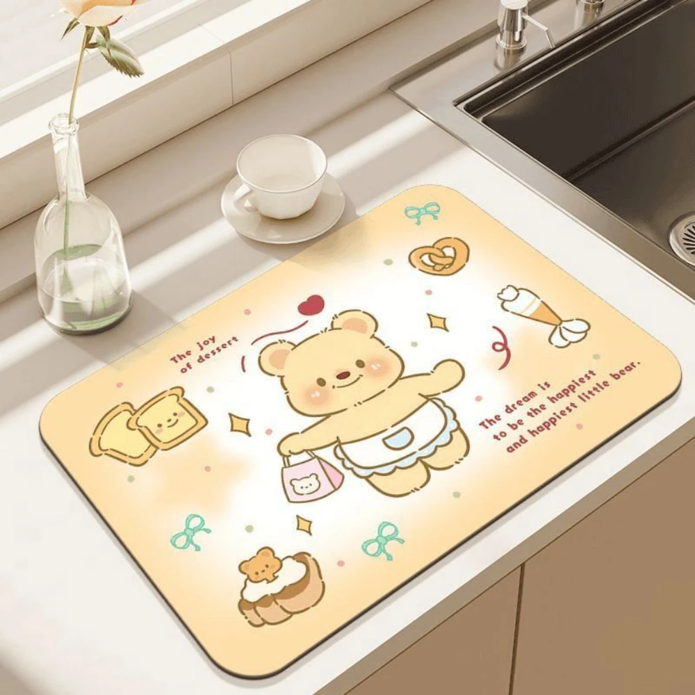 سجادة تجفيف الأطباق على شكل دب - مراجعة Kitchen Living Baking Mats وسعره