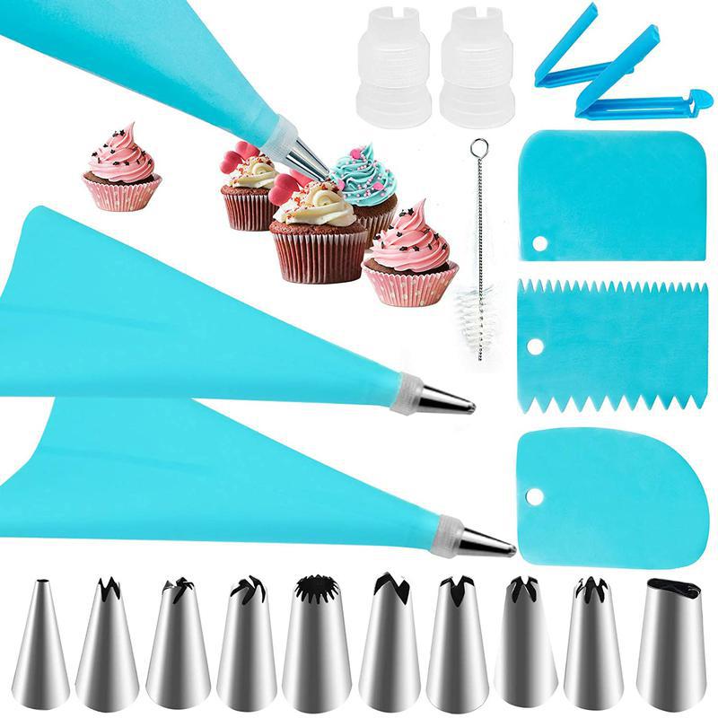 أدوات تزيين الكيك بالفوهة، معد - مراجعة Kitchen Set Bakery وسعره